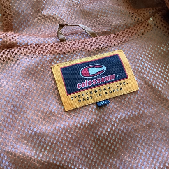 Full Zip Colosseum Texas Longhorns Windbreaker/Rain Jacket Orange Hoodie Lined - Picture 12 of 12